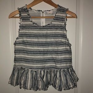 Fate by LFD sleeveless blouse w/ back half zip